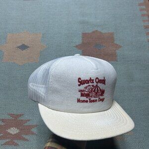 Vintage trucker hat mesh cap Swartz creek Michigan home town days carnival USA